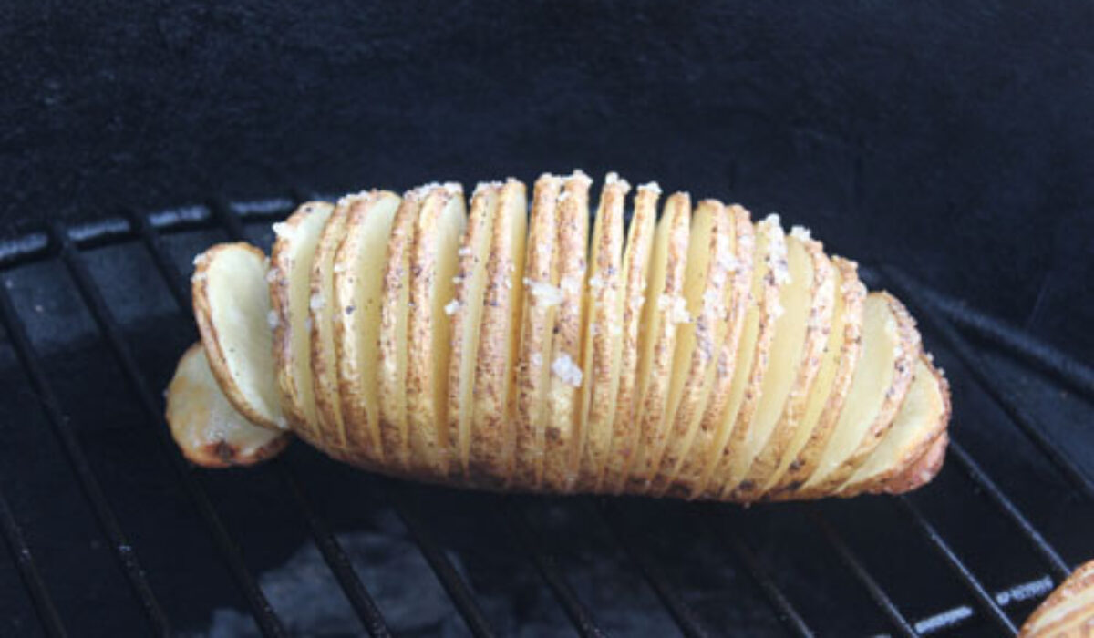 Hasselback Potatoes on the Big Green Egg